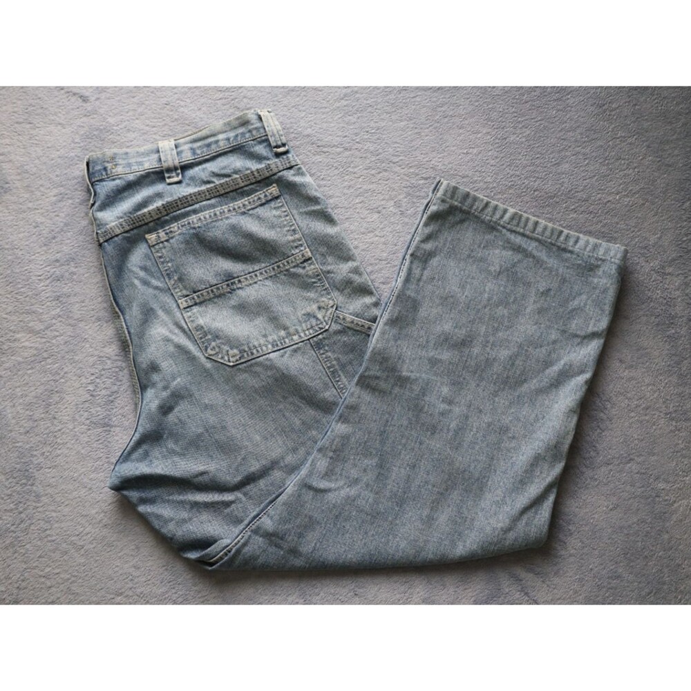Lee Dungarees Carpenter Jeans Mens 38x29 Light Wash Baggy Y2K Workwear